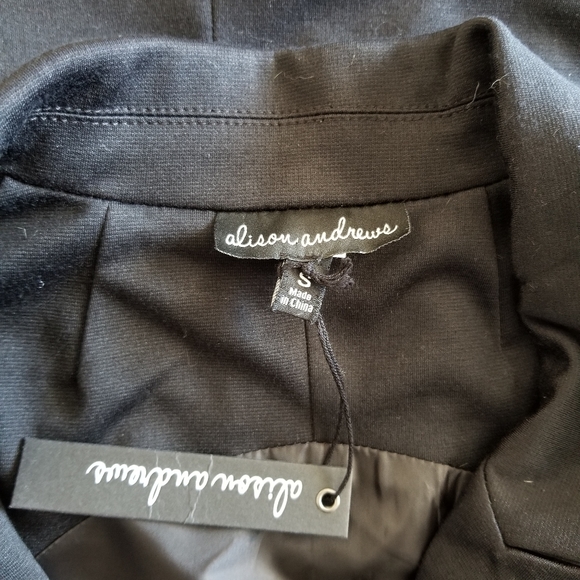 👗ALISON ANDREWS BLACK LONG BLAZER SUIT DRESS - Picture 3 of 6